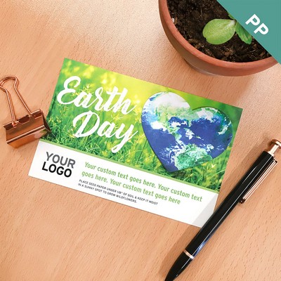 Plantable Heart Globe Medium Eco Panel Cards