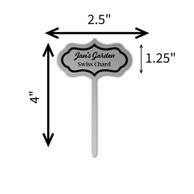 USA Made Sublimated Aluminum Garden Marker Full Color (2.5"x4") - Small Custom Shape